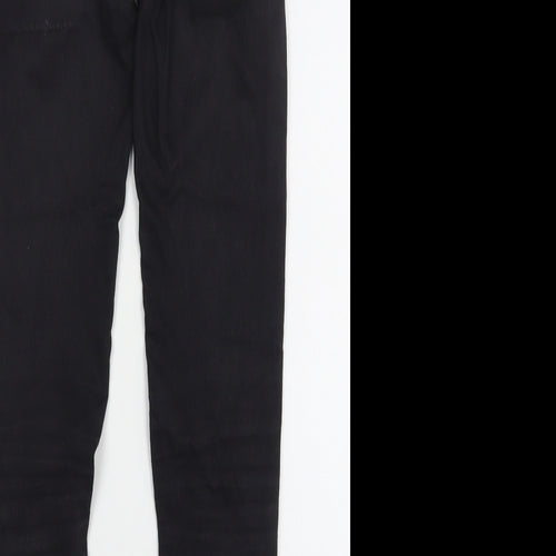 Topshop Womens Black  Cotton Skinny Jeans Size 24 in L29 in Regular