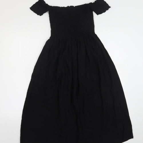 Weekday Womens Black  Viscose A-Line  Size S  Square Neck