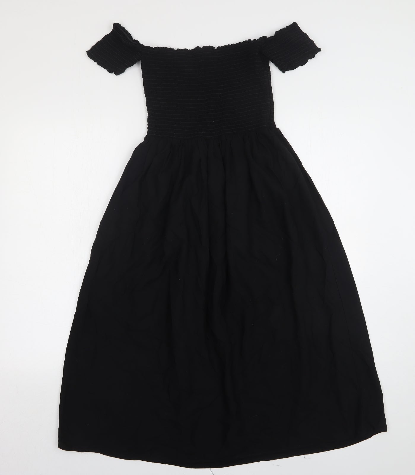 Weekday Womens Black  Viscose A-Line  Size S  Square Neck