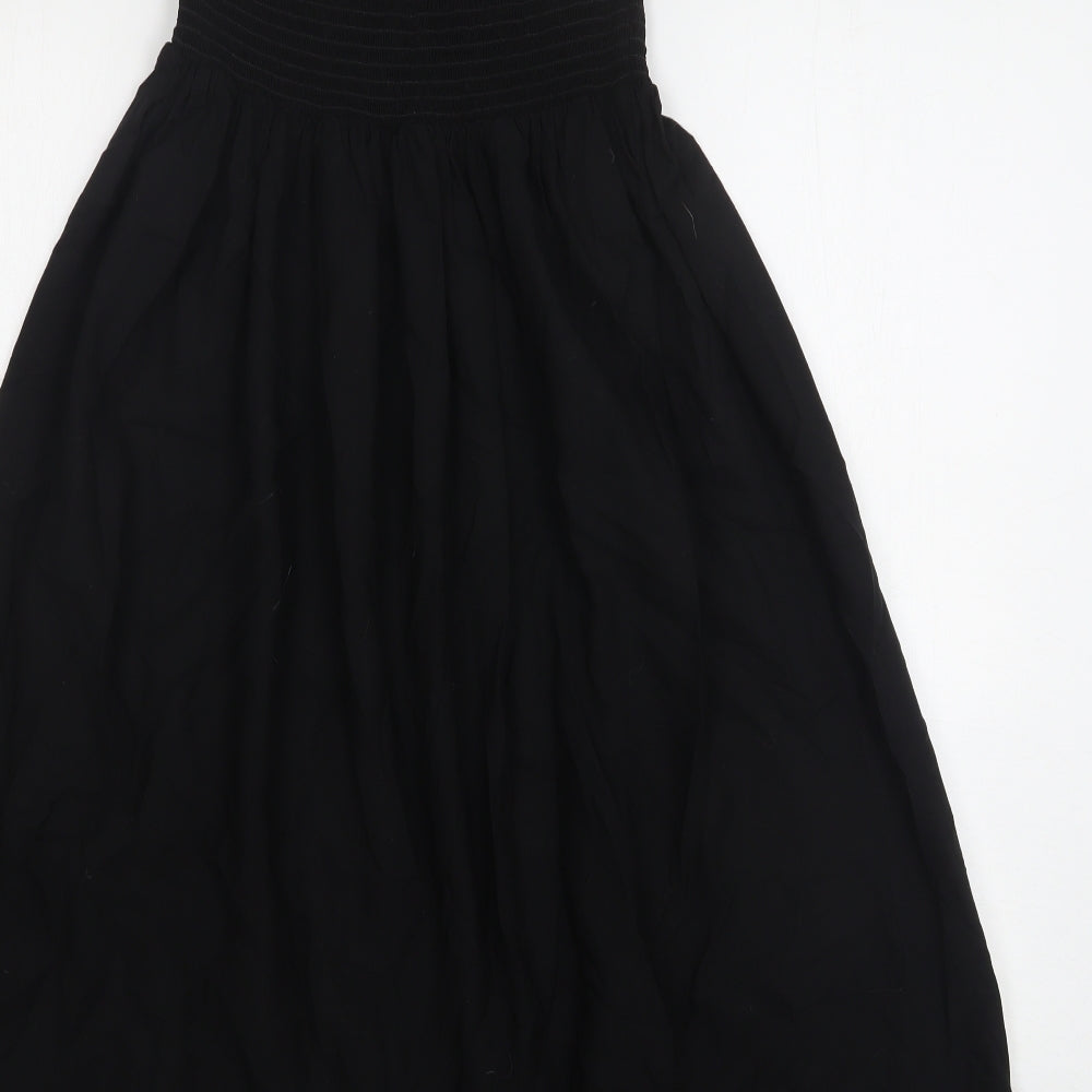 Weekday Womens Black  Viscose A-Line  Size S  Square Neck
