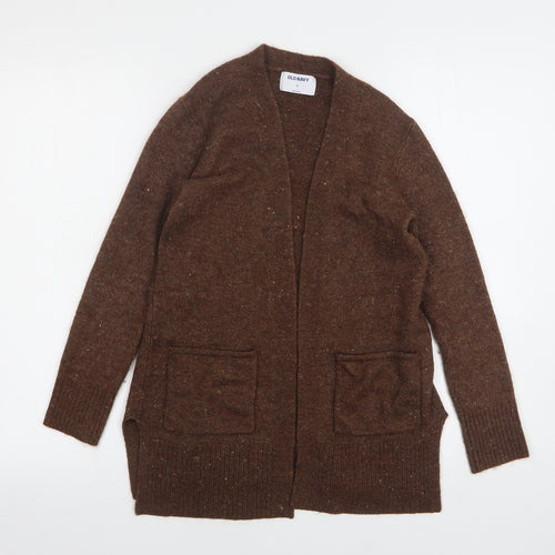 Old Navy Womens Brown V-Neck  Acrylic Cardigan Jumper Size XS