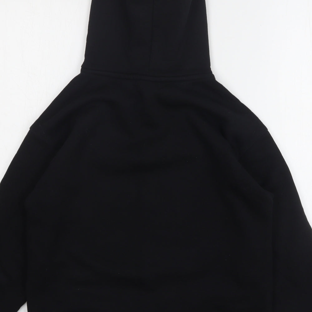 Zara Womens Black  Polyester Pullover Hoodie Size 10