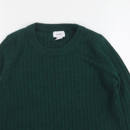 Old Navy Womens Green Round Neck  Acrylic Pullover Jumper Size XS