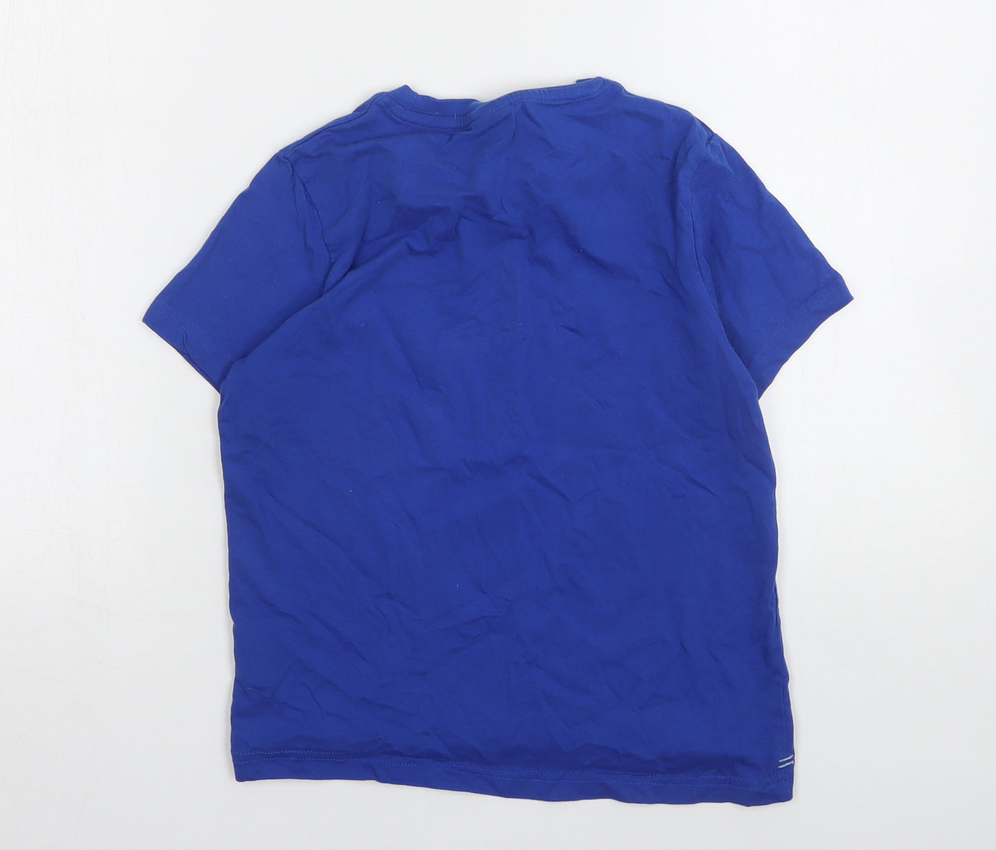 Slazenger Boys Blue  Cotton Basic T-Shirt Size 9-10 Years Round Neck