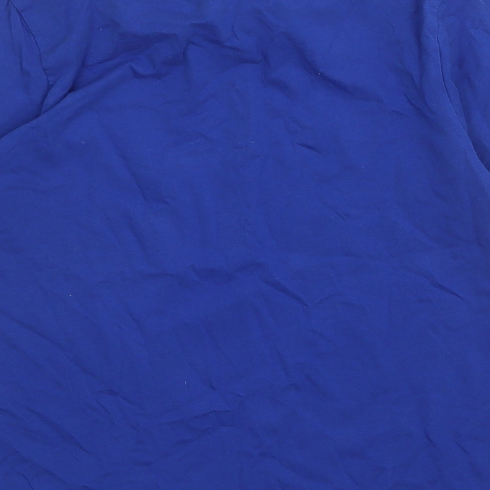 Slazenger Boys Blue  Cotton Basic T-Shirt Size 9-10 Years Round Neck