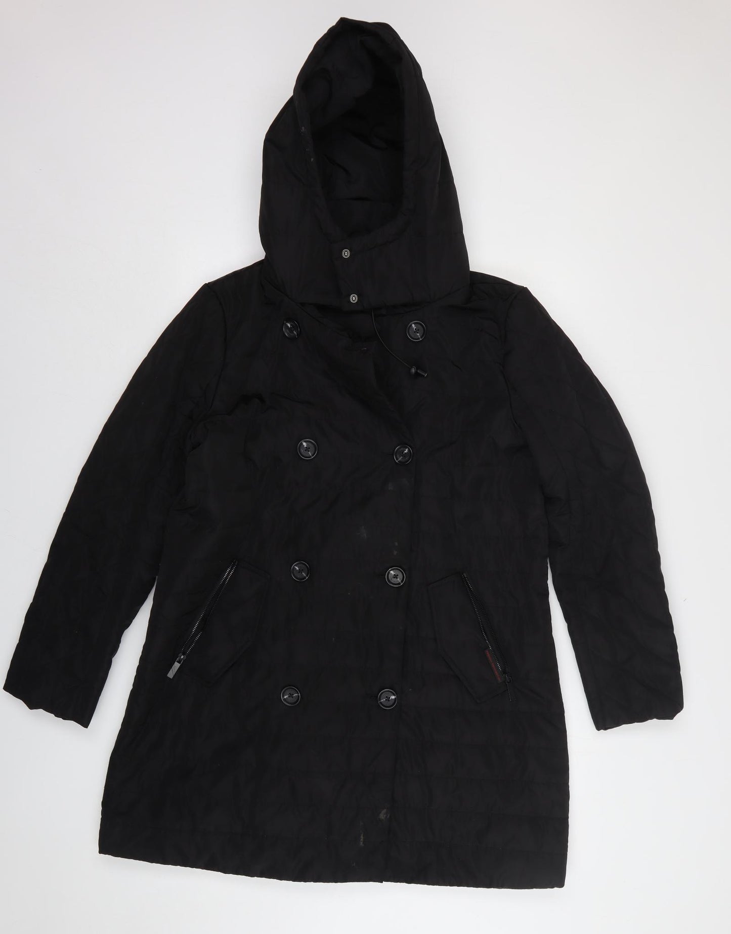 French Connection Womens Black   Rain Coat Coat Size 14
