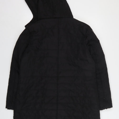 French Connection Womens Black   Rain Coat Coat Size 14
