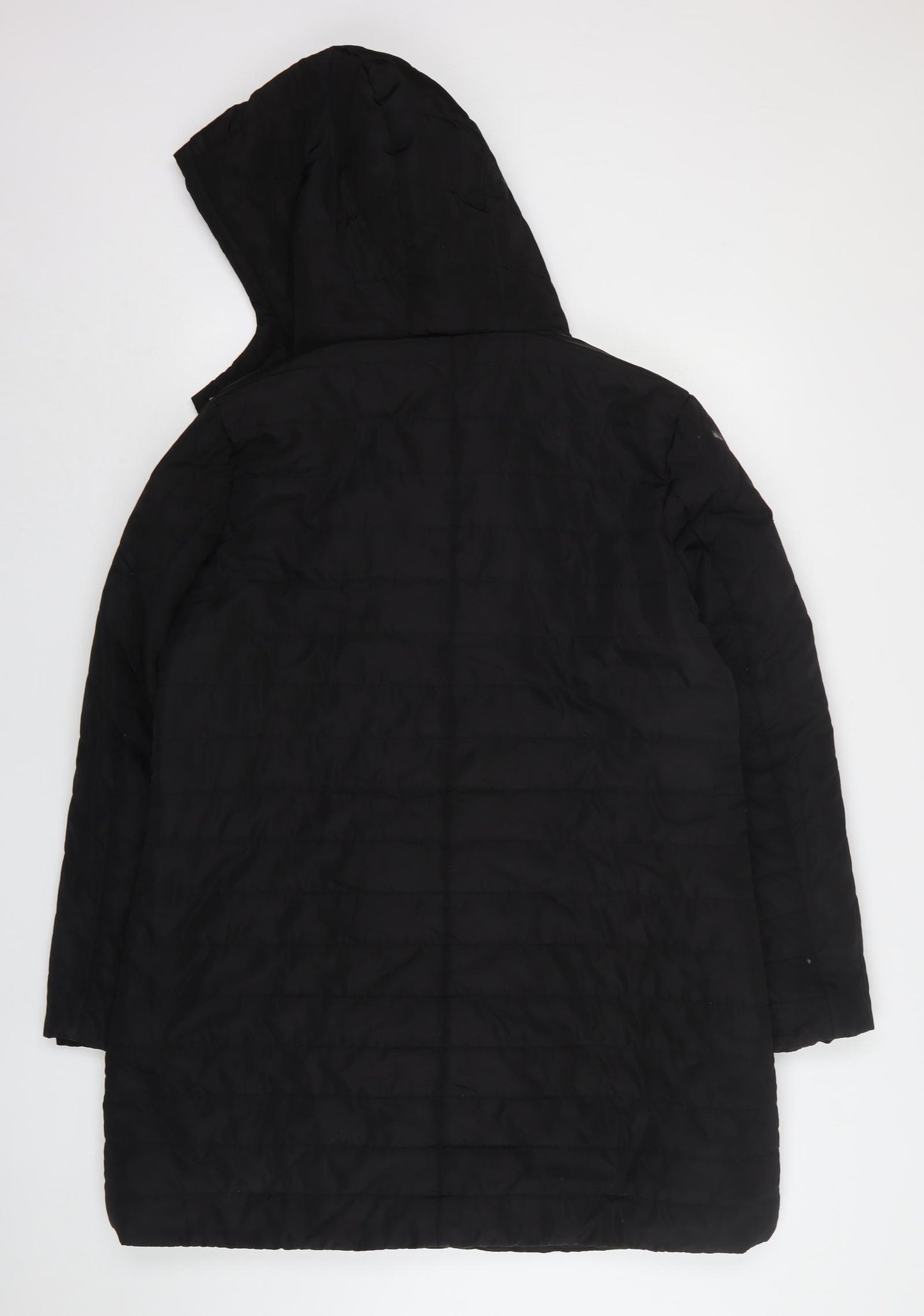 French Connection Womens Black   Rain Coat Coat Size 14