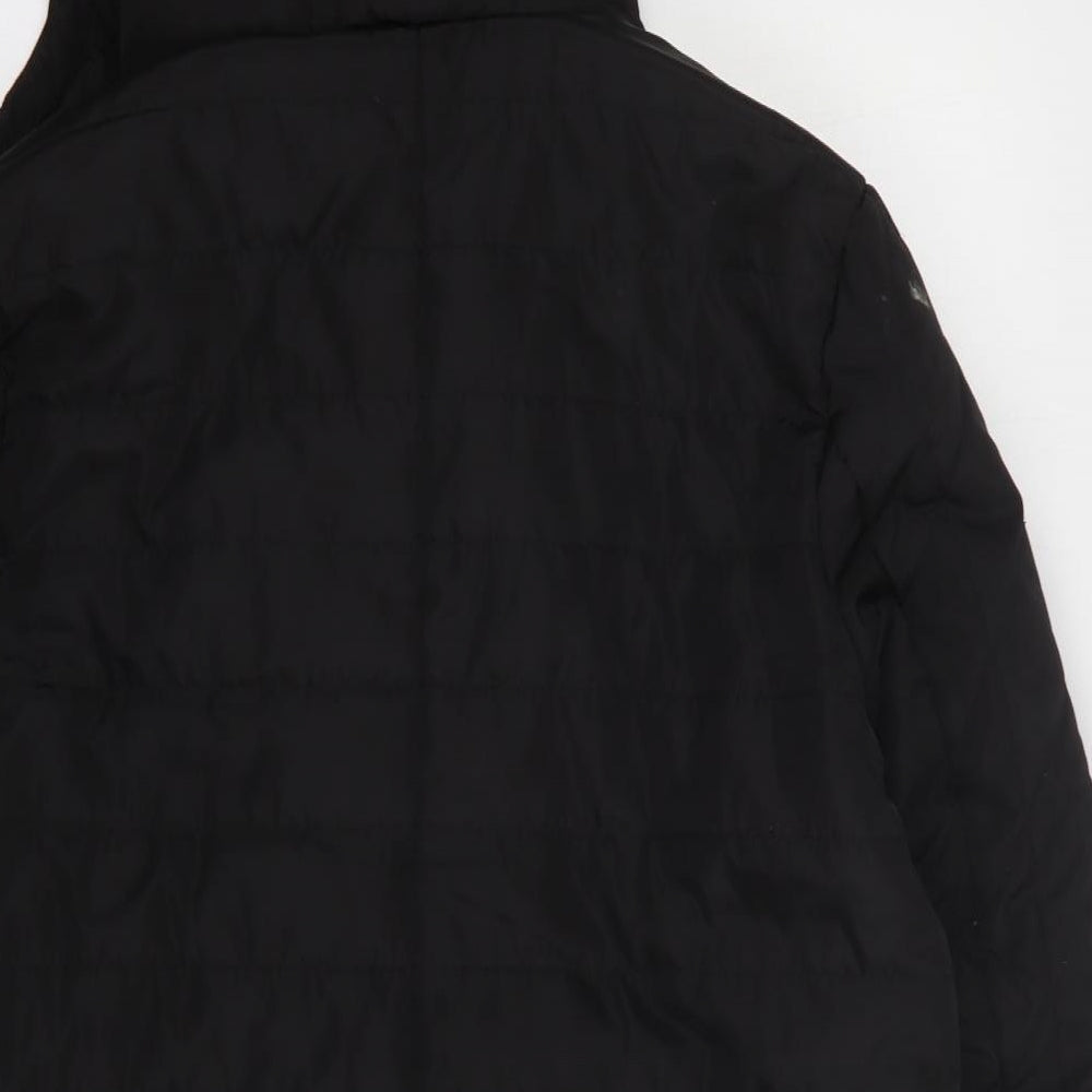 French Connection Womens Black   Rain Coat Coat Size 14