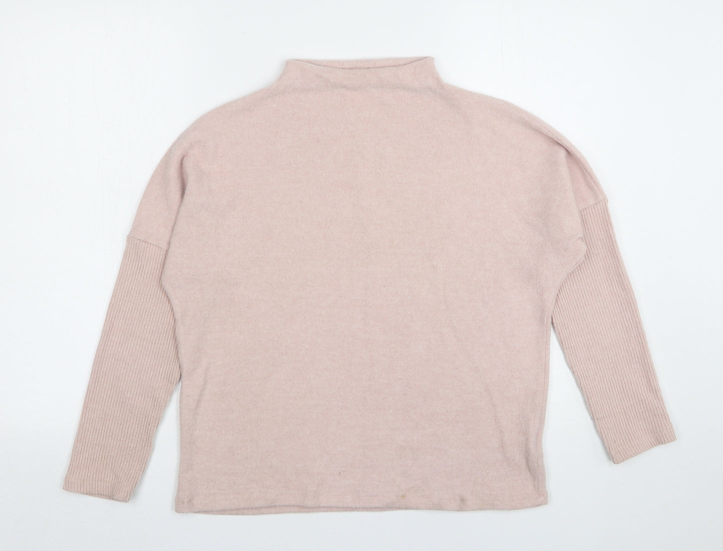 H&M Womens Pink High Neck  Viscose Pullover Jumper Size XS