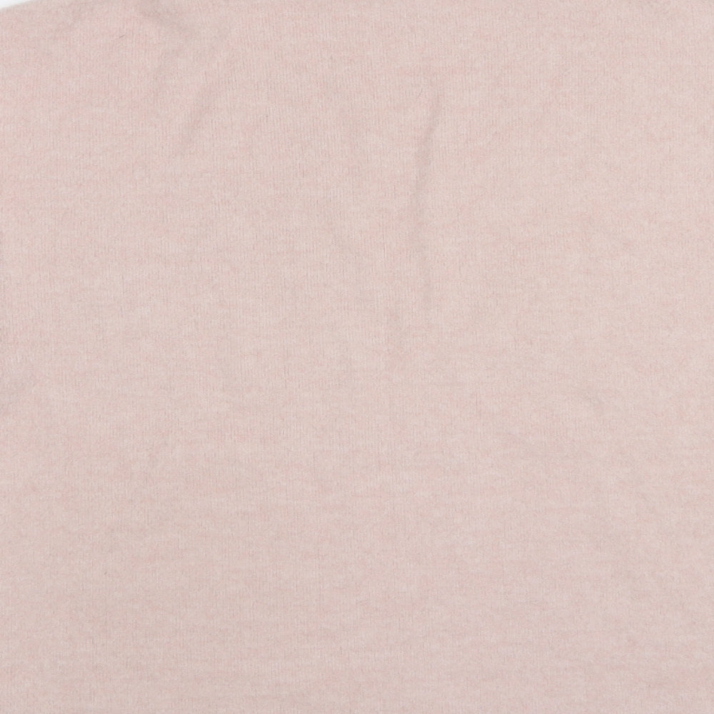 H&M Womens Pink High Neck  Viscose Pullover Jumper Size XS