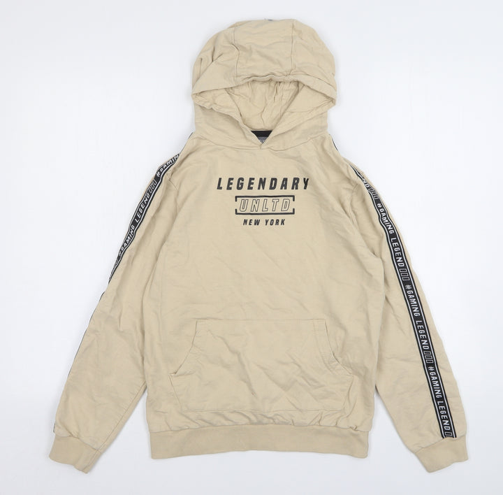 Studio Boys Beige  Cotton Pullover Hoodie Size 12-13 Years