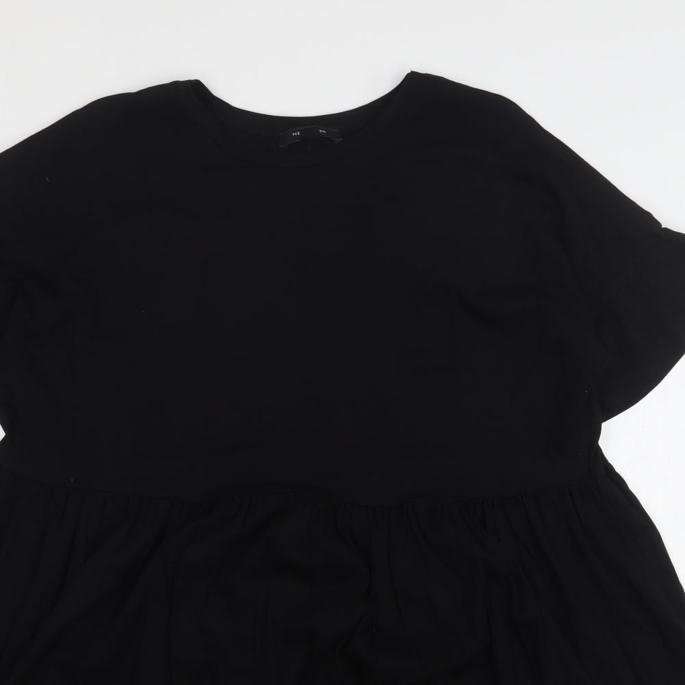 New Look Womens Black  Cotton A-Line  Size 20  Round Neck