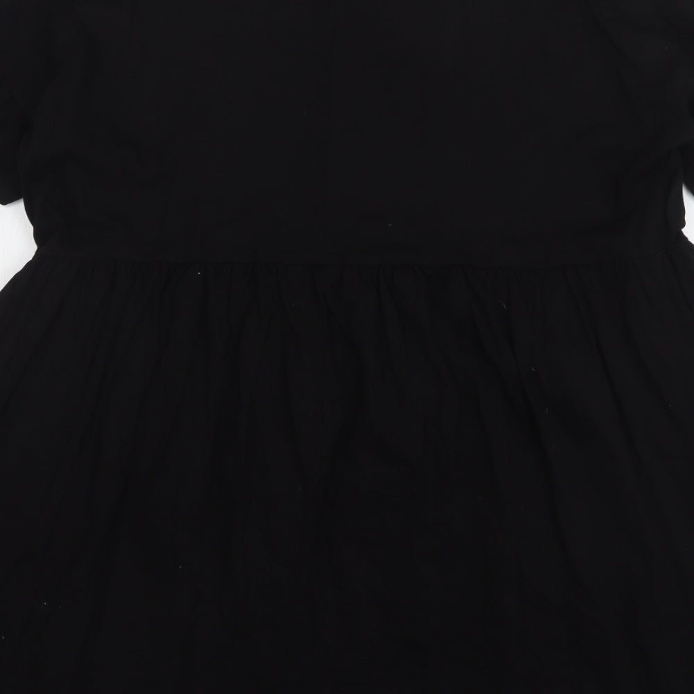 New Look Womens Black  Cotton A-Line  Size 20  Round Neck