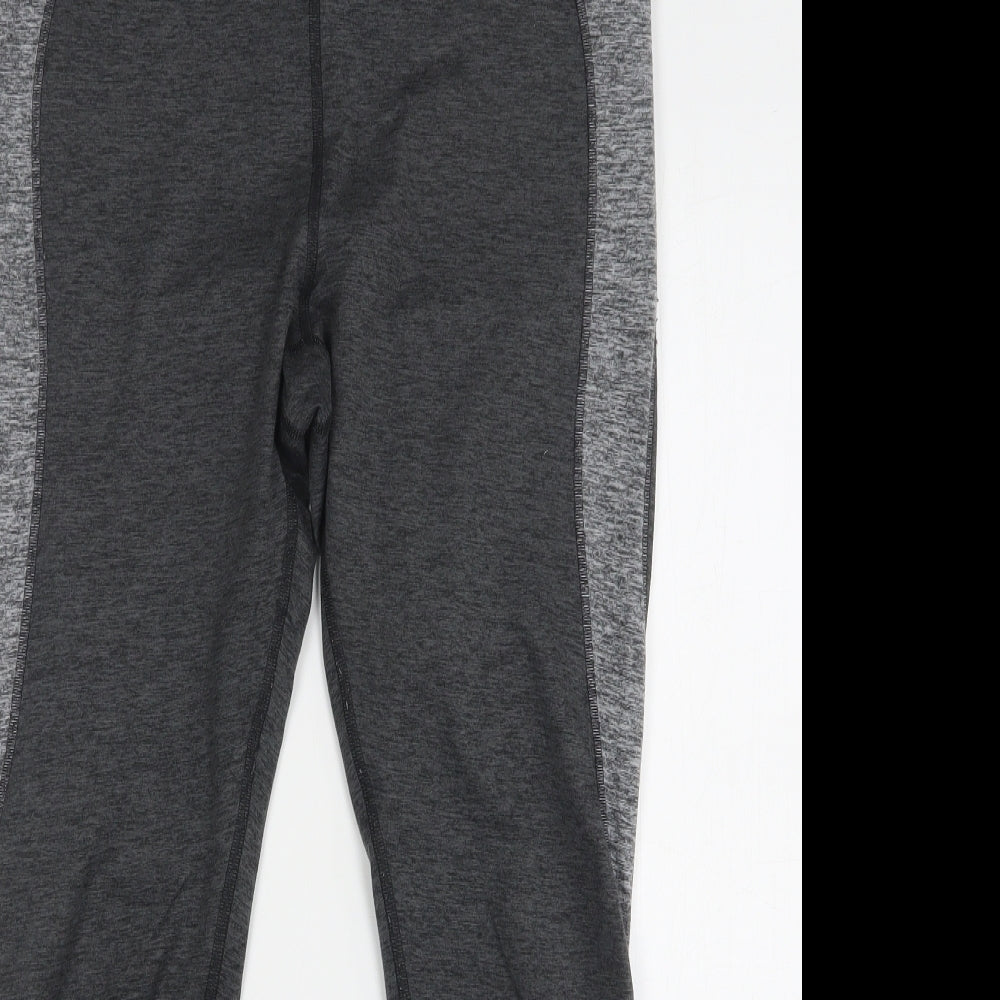 Marks and Spencer Womens Grey  Polyester Compression Leggings Size 14 L28 in Regular