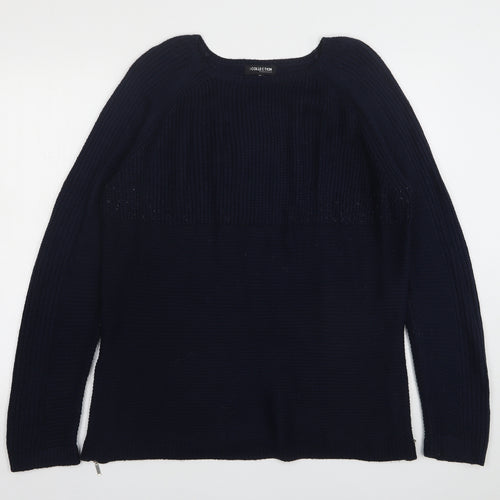 Debenhams  Womens Blue Round Neck  Acrylic Pullover Jumper Size 14