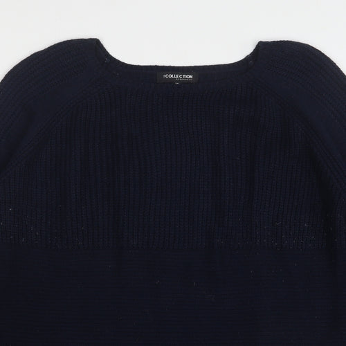 Debenhams  Womens Blue Round Neck  Acrylic Pullover Jumper Size 14
