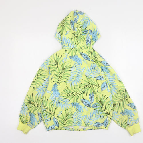 Zara Womens Multicoloured Floral Polyester Full Zip Hoodie Size 10