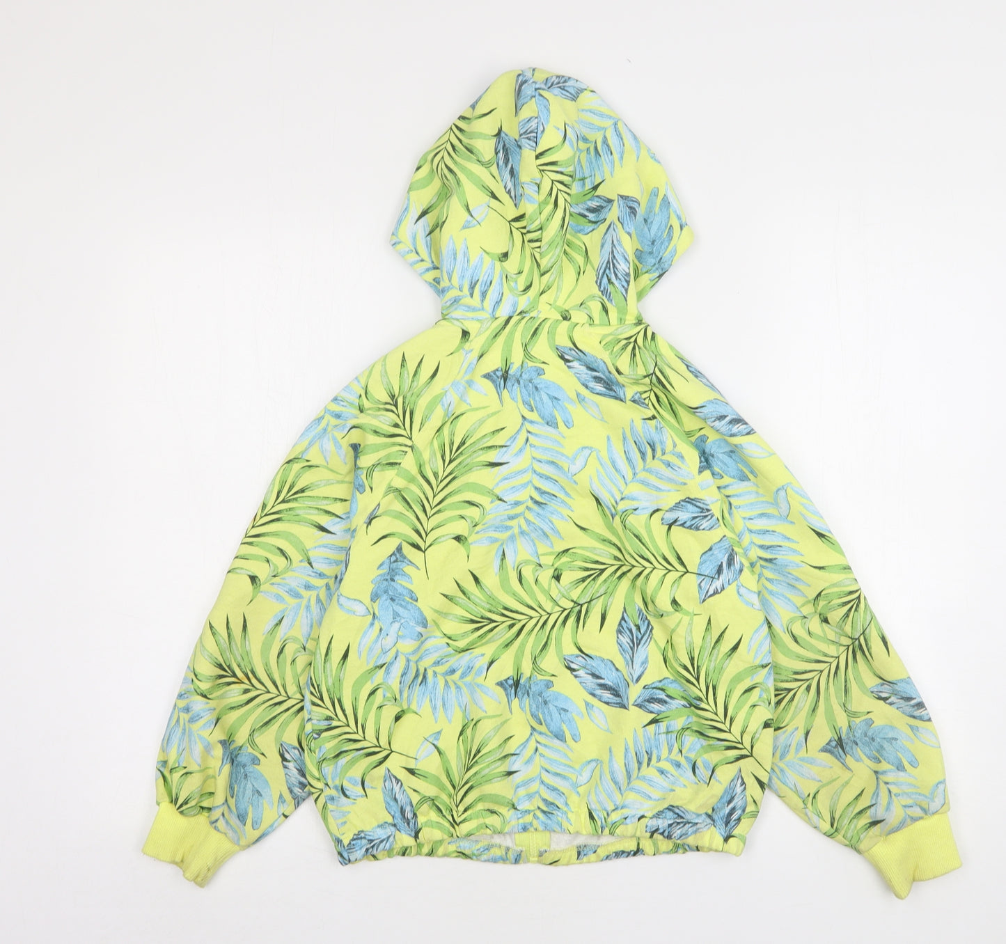 Zara Womens Multicoloured Floral Polyester Full Zip Hoodie Size 10