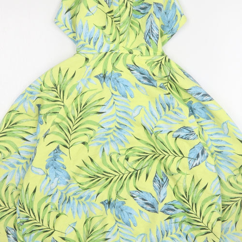 Zara Womens Multicoloured Floral Polyester Full Zip Hoodie Size 10