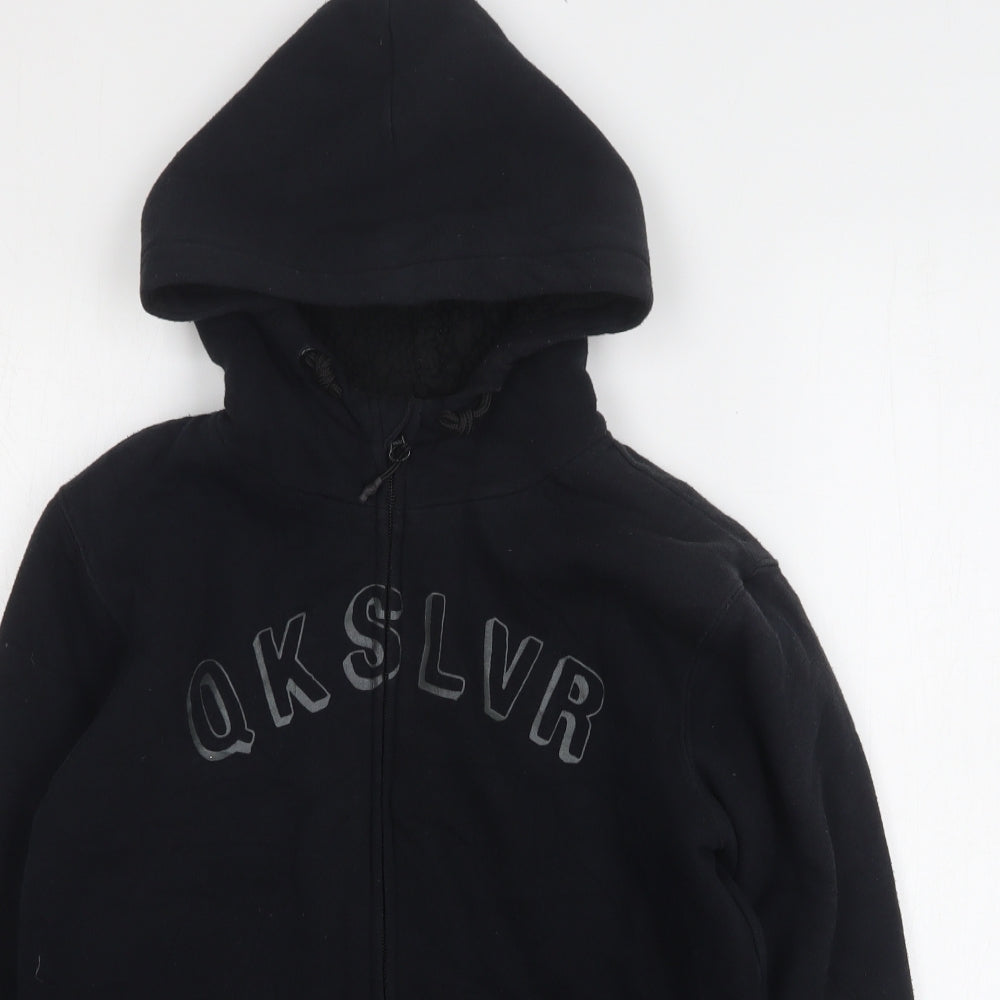 Quicksilver  Womens Black  Cotton Full Zip Hoodie Size M