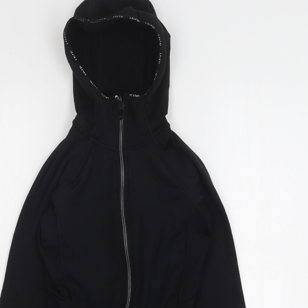 H&M Womens Black  Polyester Full Zip Hoodie Size XS