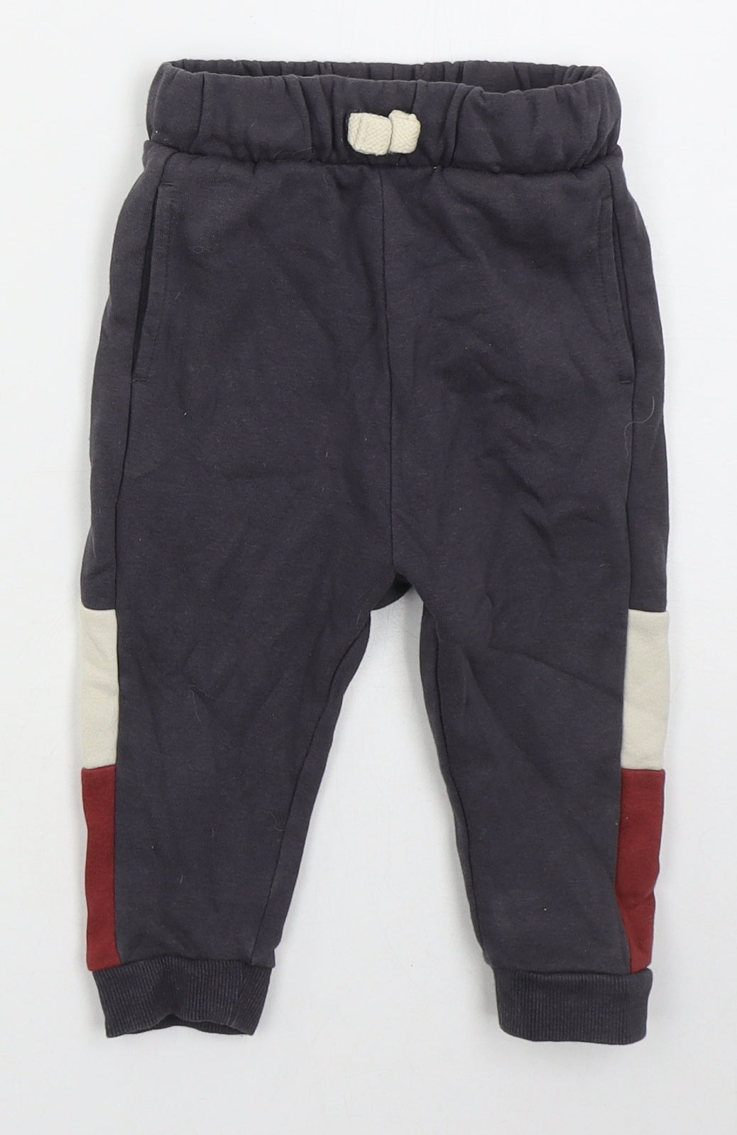 George Boys Grey  Cotton Sweatpants Trousers Size 12-18 Months  Drawstring