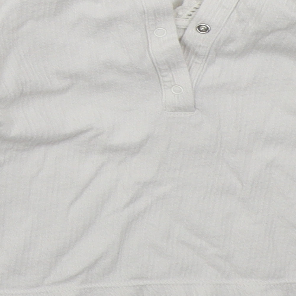 NEXT Girls White  Cotton Basic T-Shirt Size 9-12 Months Collared Pullover