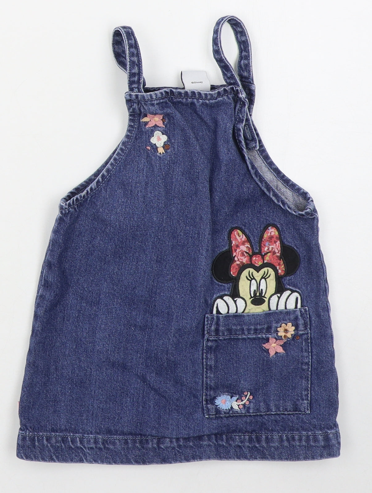 NEXT Girls Blue  Cotton A-Line  Size 2-3 Years  Square Neck Pullover - Minnie Mouse