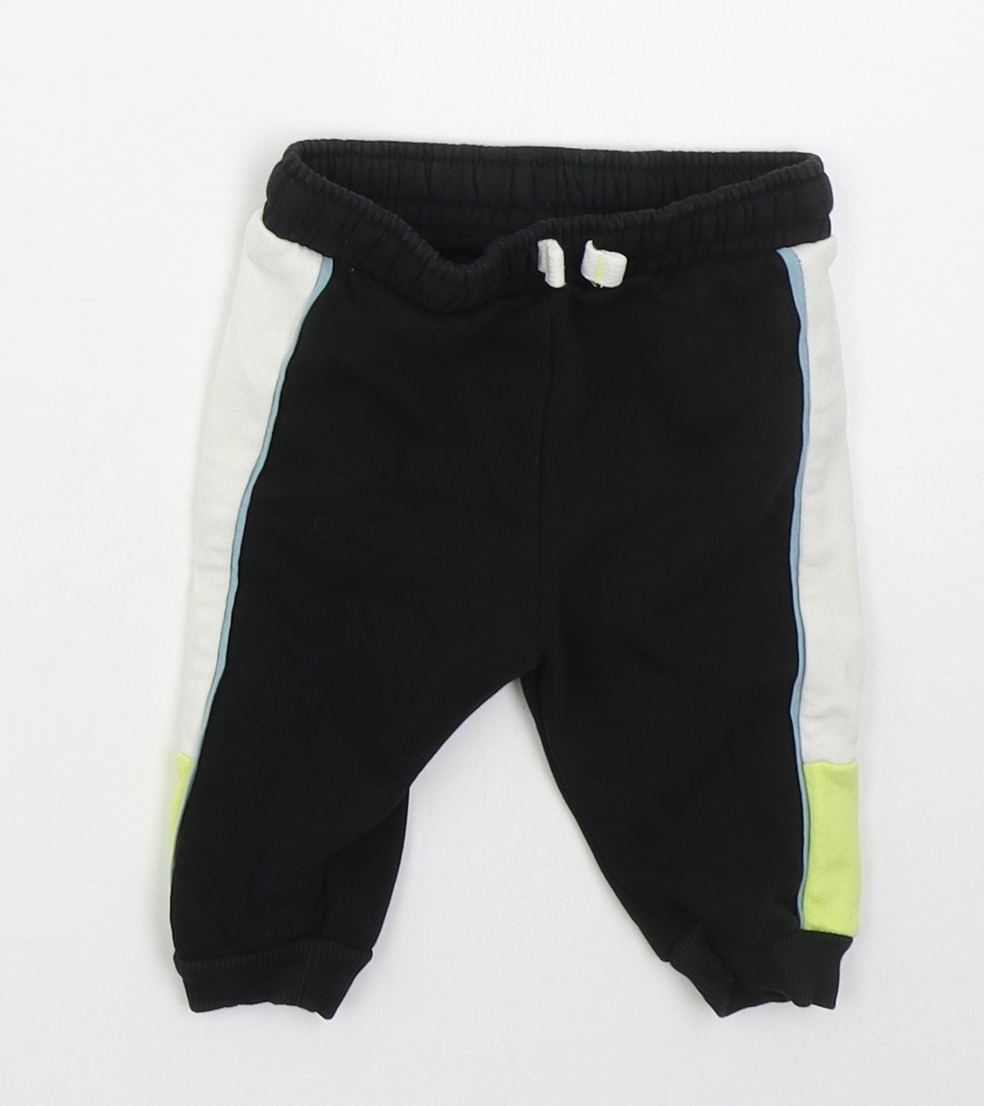 F&F Boys Black  Cotton Sweatpants Trousers Size 9-12 Months