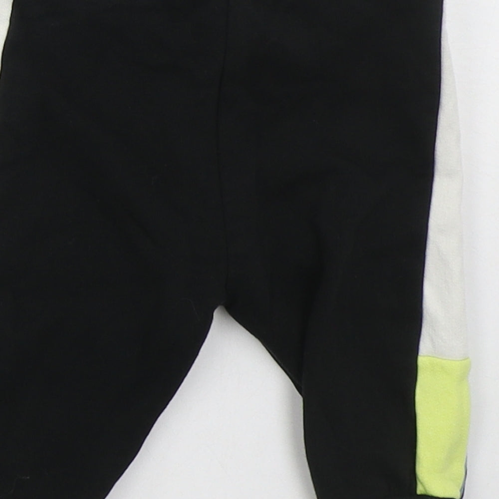 F&F Boys Black  Cotton Sweatpants Trousers Size 9-12 Months