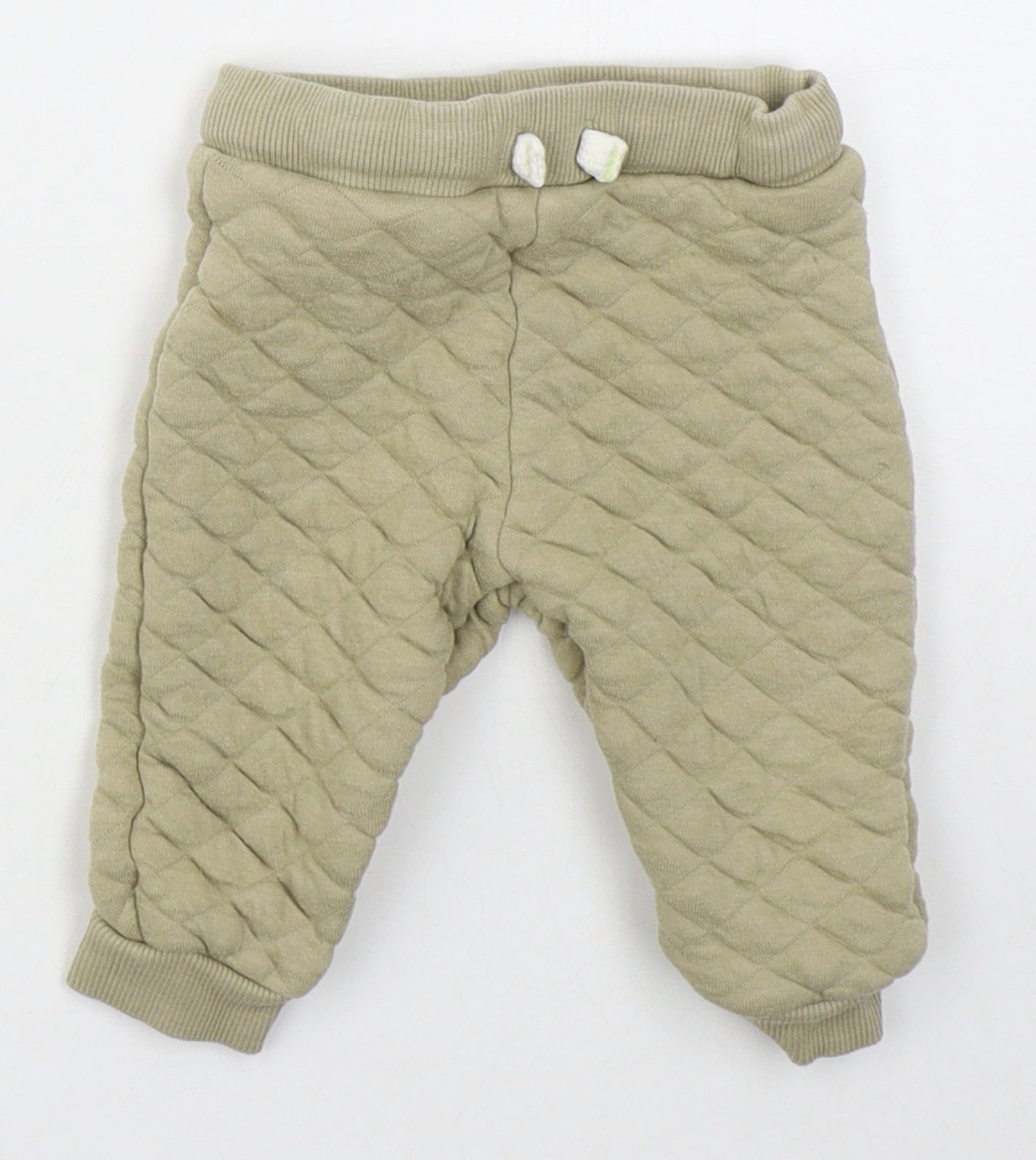 F&F Boys Beige  Cotton Sweatpants Trousers Size 6-9 Months