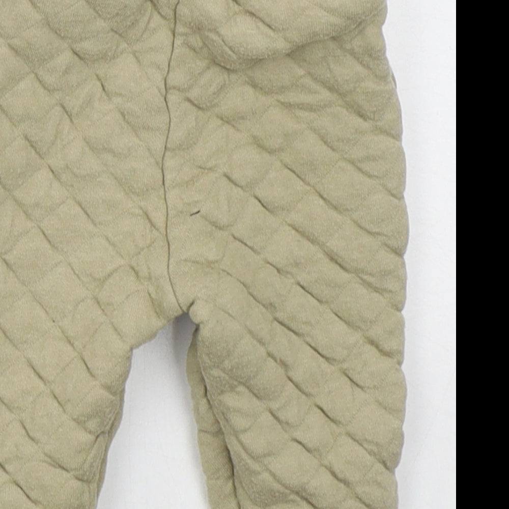 F&F Boys Beige  Cotton Sweatpants Trousers Size 6-9 Months