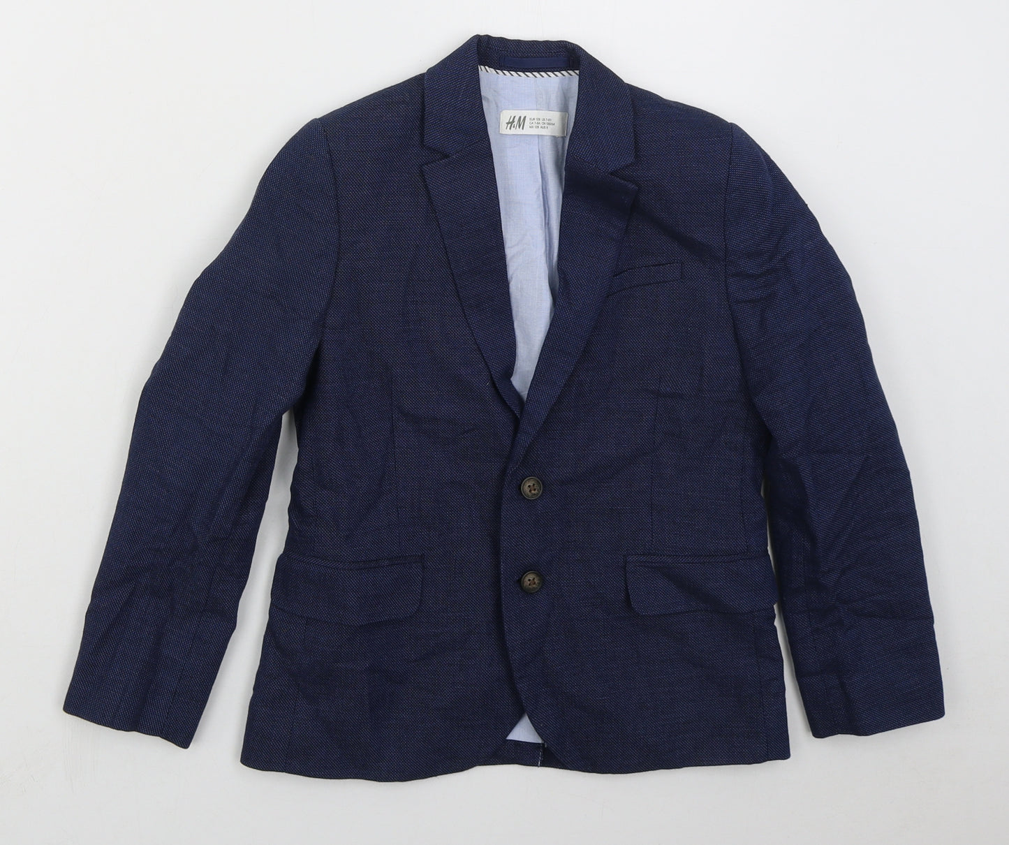 H&M Boys Blue   Jacket Blazer Size 8 Years  Button