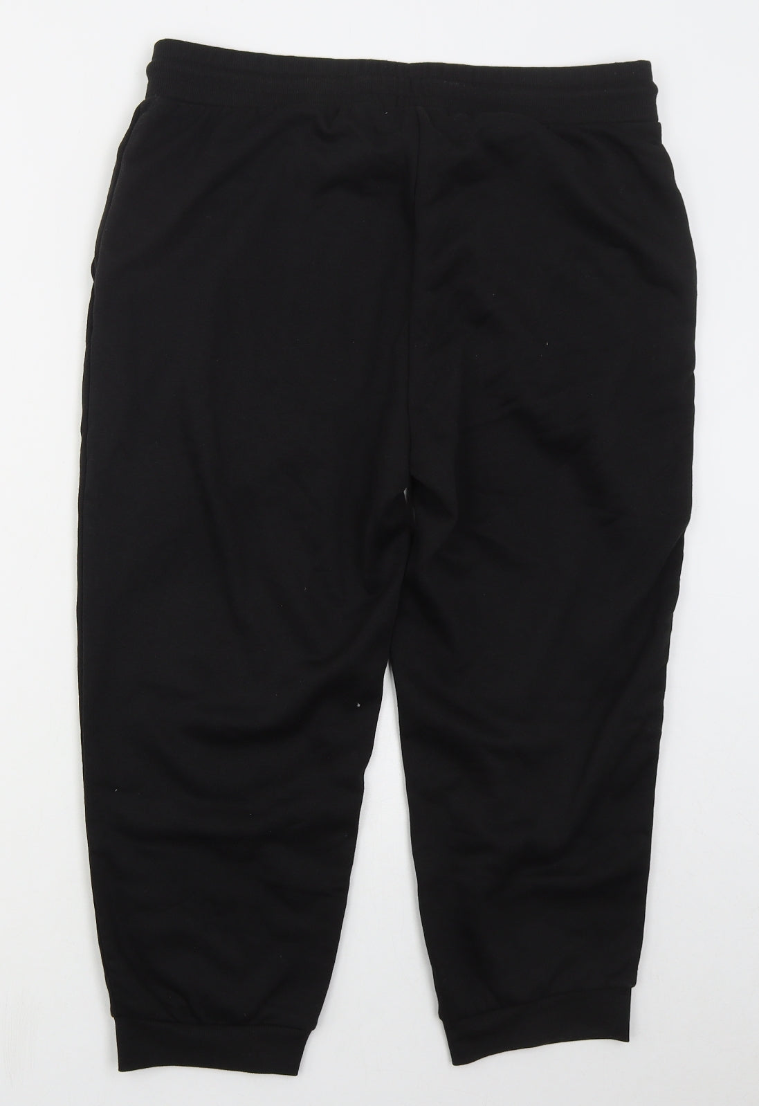 Studio Womens Black  Cotton Sweatpants Trousers Size 12 L21 in Regular Drawstring