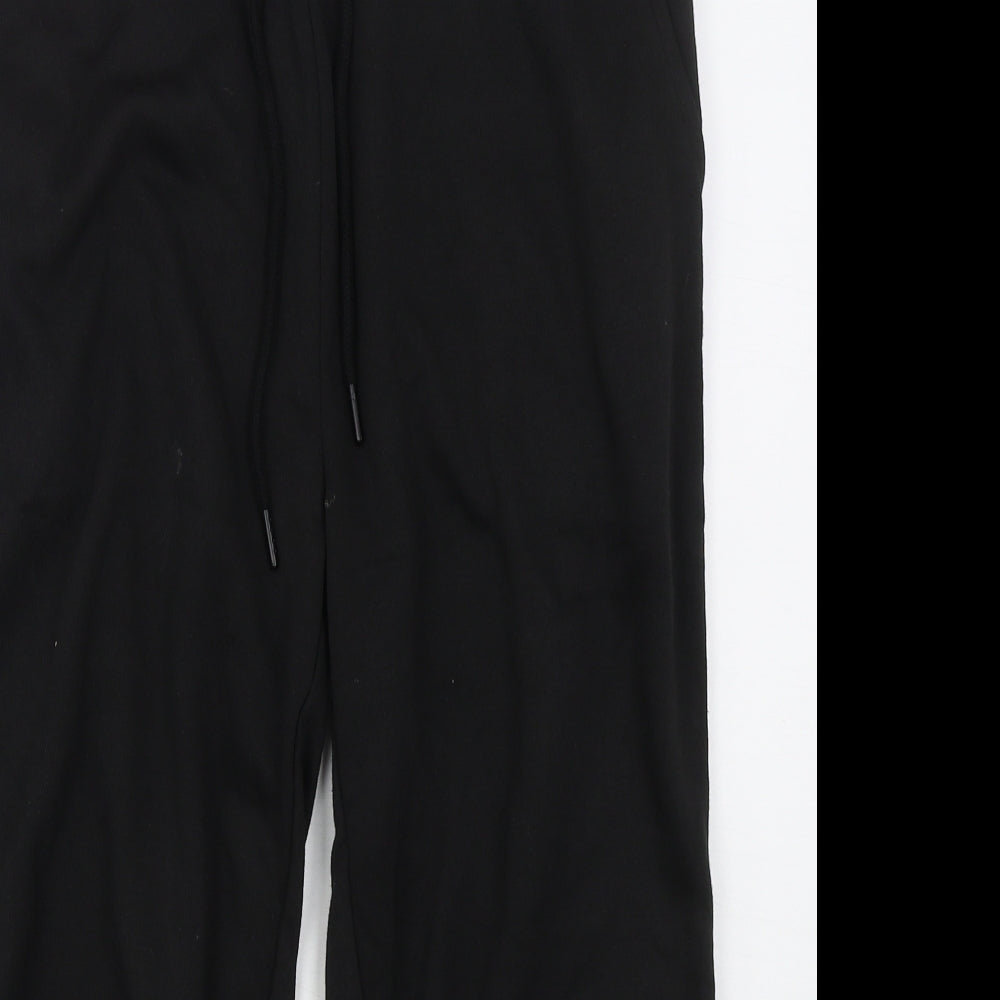 Studio Womens Black  Cotton Sweatpants Trousers Size 12 L21 in Regular Drawstring