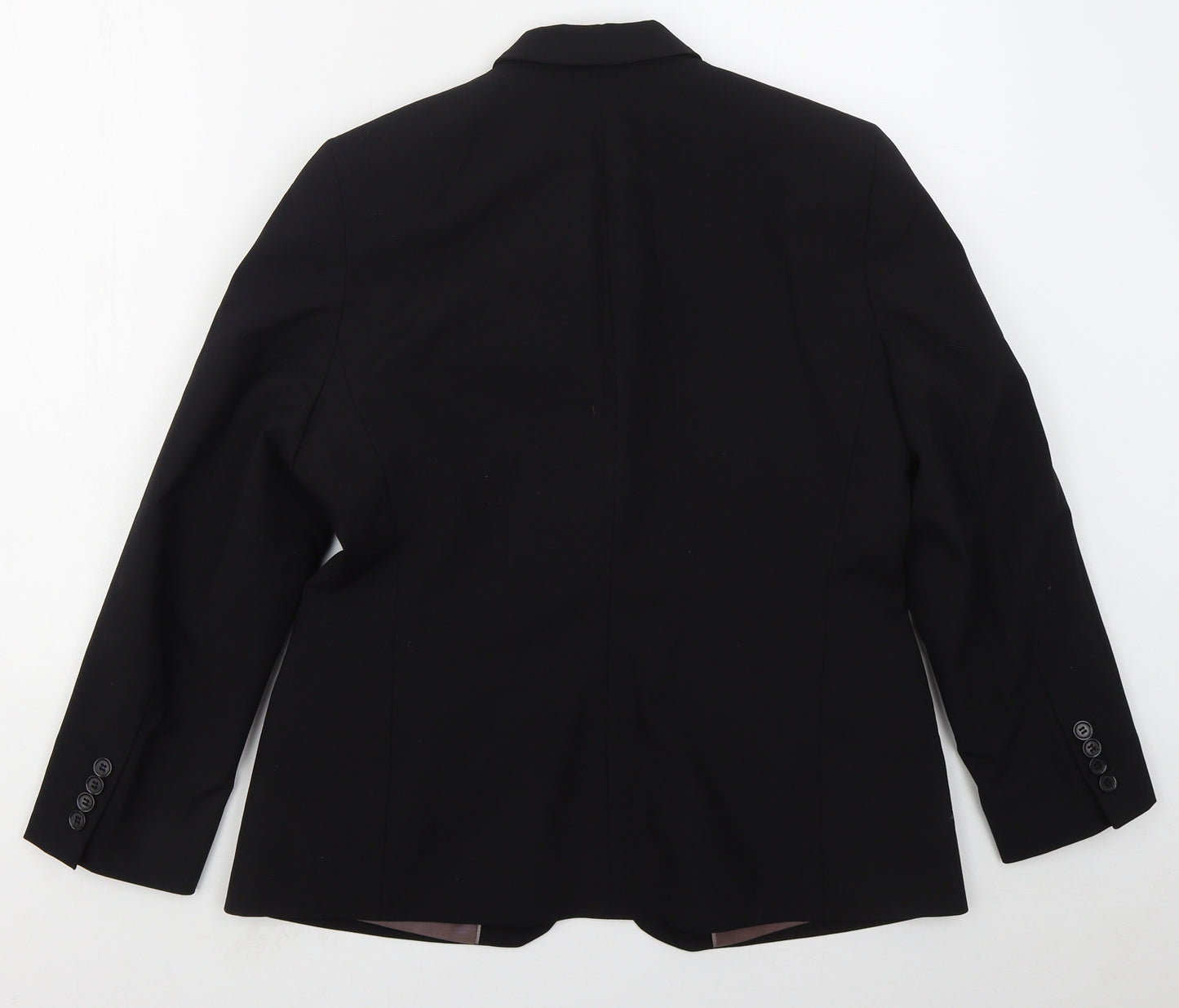 Simon Jersey Womens Black  Polyester Jacket Suit Jacket Size 14