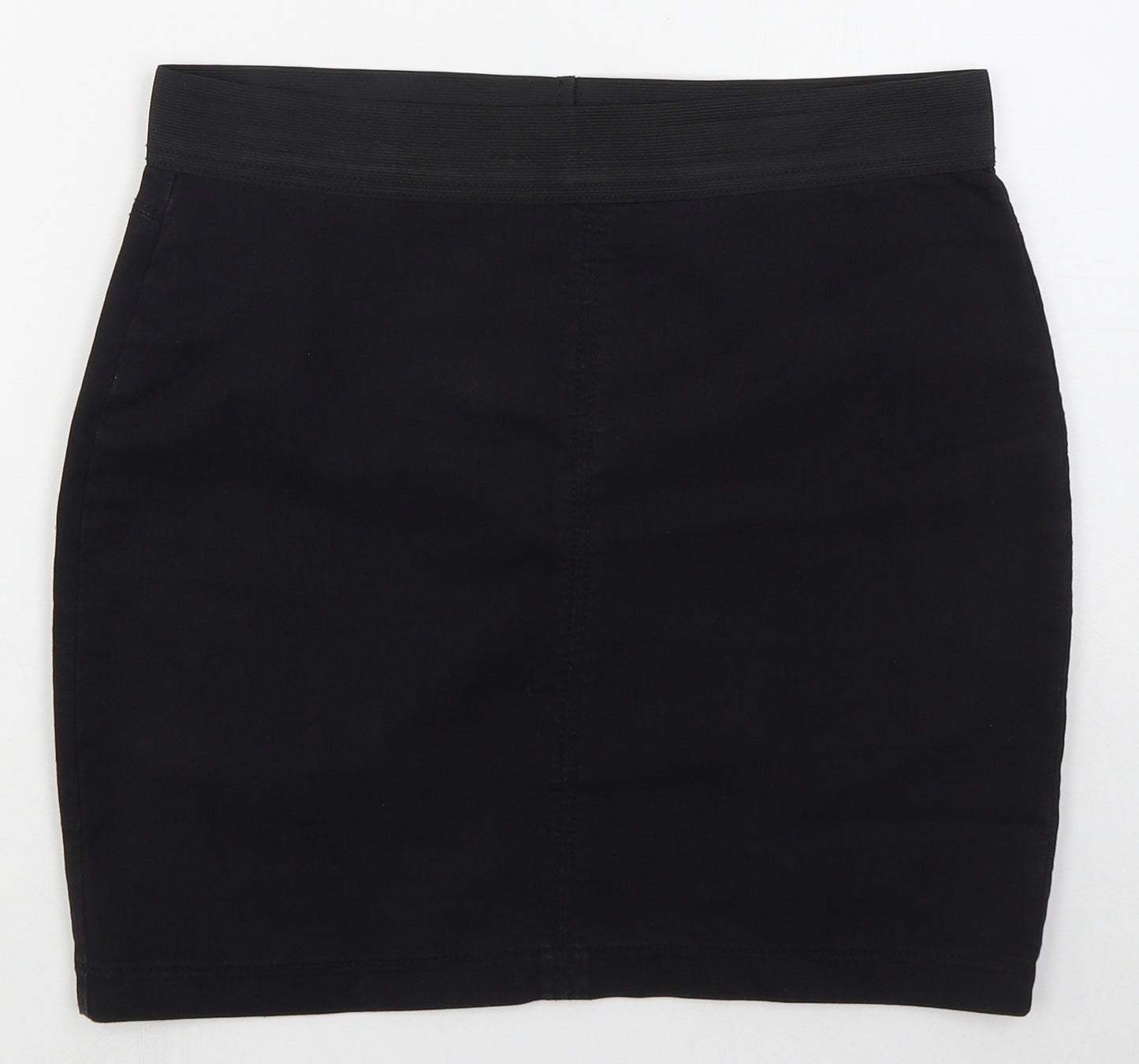 Marks and Spencer Womens Black  Cotton Mini Skirt Size 12