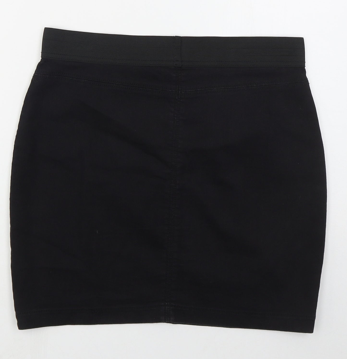Marks and Spencer Womens Black  Cotton Mini Skirt Size 12