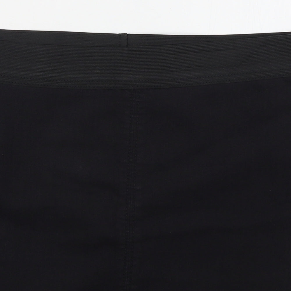 Marks and Spencer Womens Black  Cotton Mini Skirt Size 12