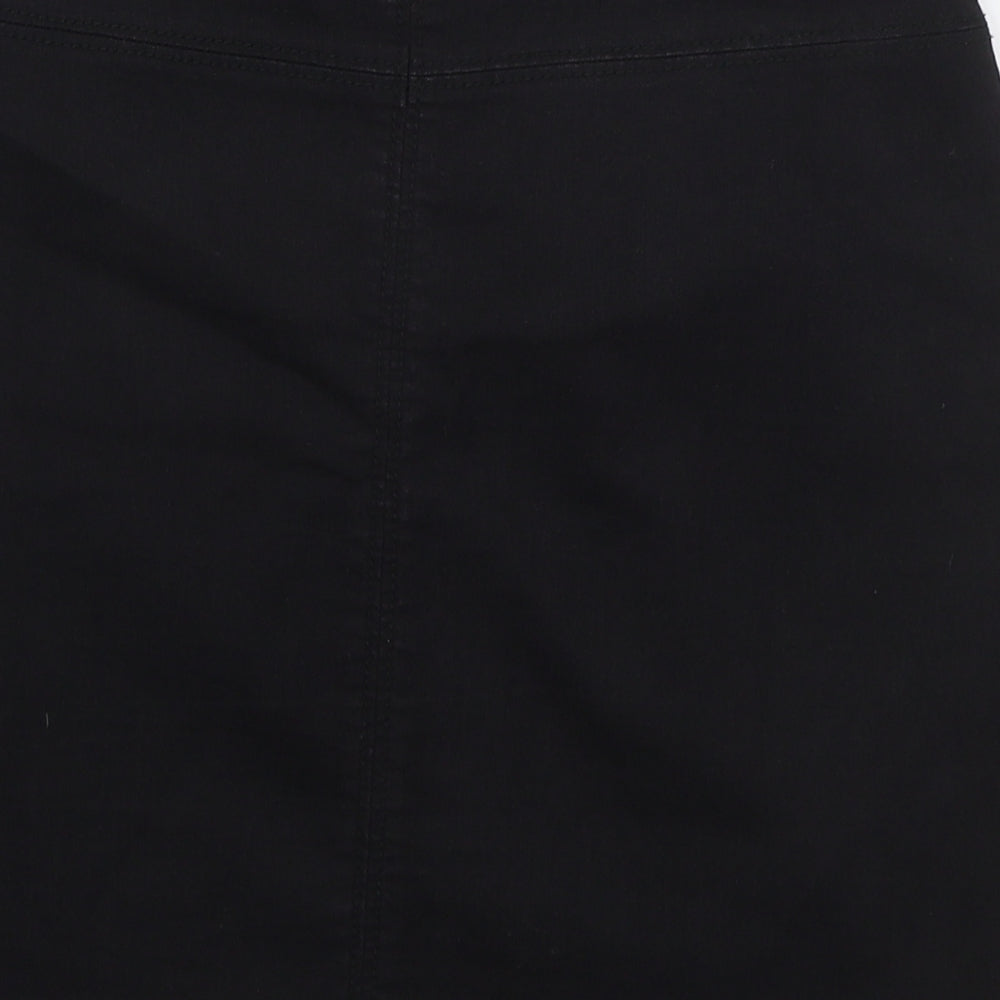Marks and Spencer Womens Black  Cotton Mini Skirt Size 12