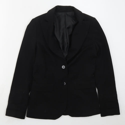 Internacionale Womens Black  Polyester Jacket Suit Jacket Size 12