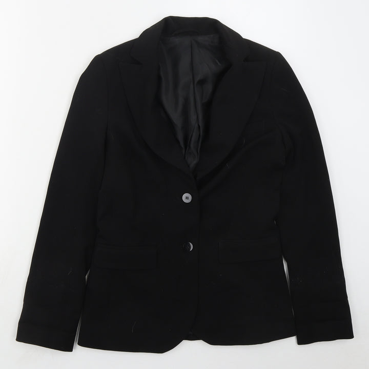 Internacionale Womens Black  Polyester Jacket Suit Jacket Size 12