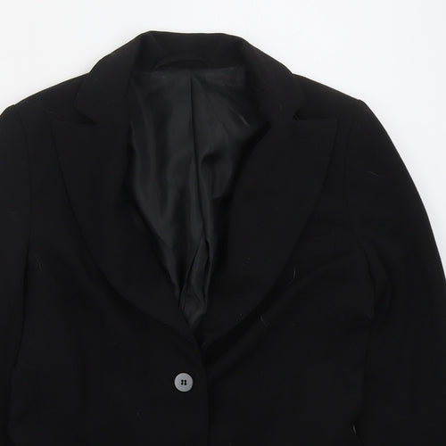 Internacionale Womens Black  Polyester Jacket Suit Jacket Size 12