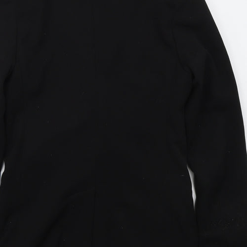 Internacionale Womens Black  Polyester Jacket Suit Jacket Size 12