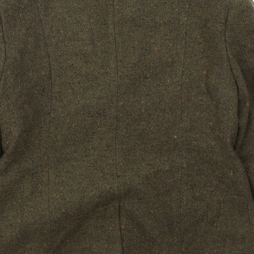 Ness Womens Green Spotted Wool Jacket Suit Jacket Size 14