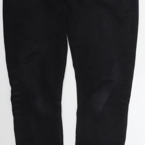 Paper + Stitch Womens Black  Cotton Skinny Jeans Size 30 in L29 in Regular Button