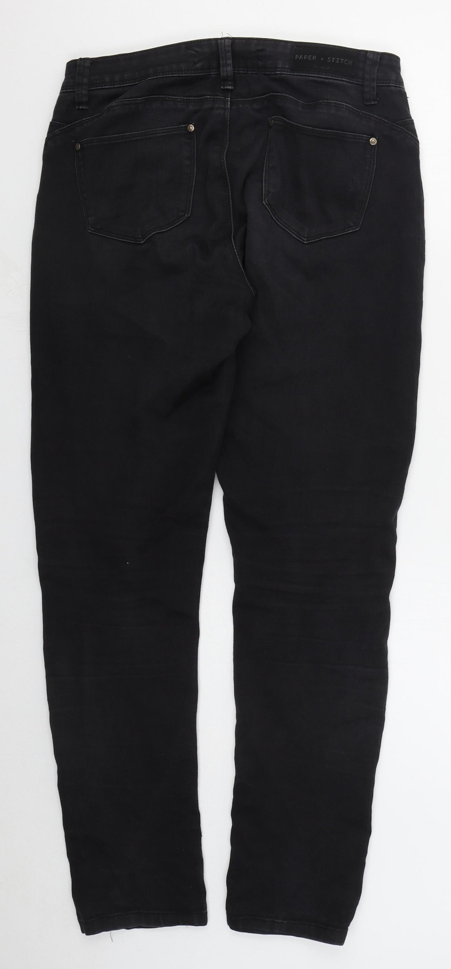Paper + Stitch Womens Black  Cotton Skinny Jeans Size 30 in L29 in Regular Button