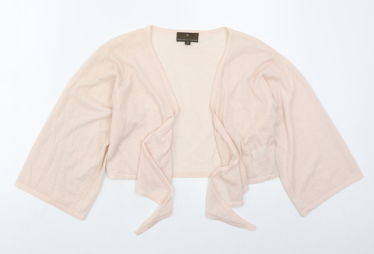 Fenn Wright Manson Womens Pink V-Neck  Wool Cardigan Jumper Size 12