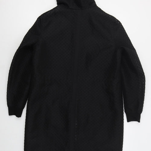 Dunnes Womens Black Geometric  Jacket Coat Size 12  Zip